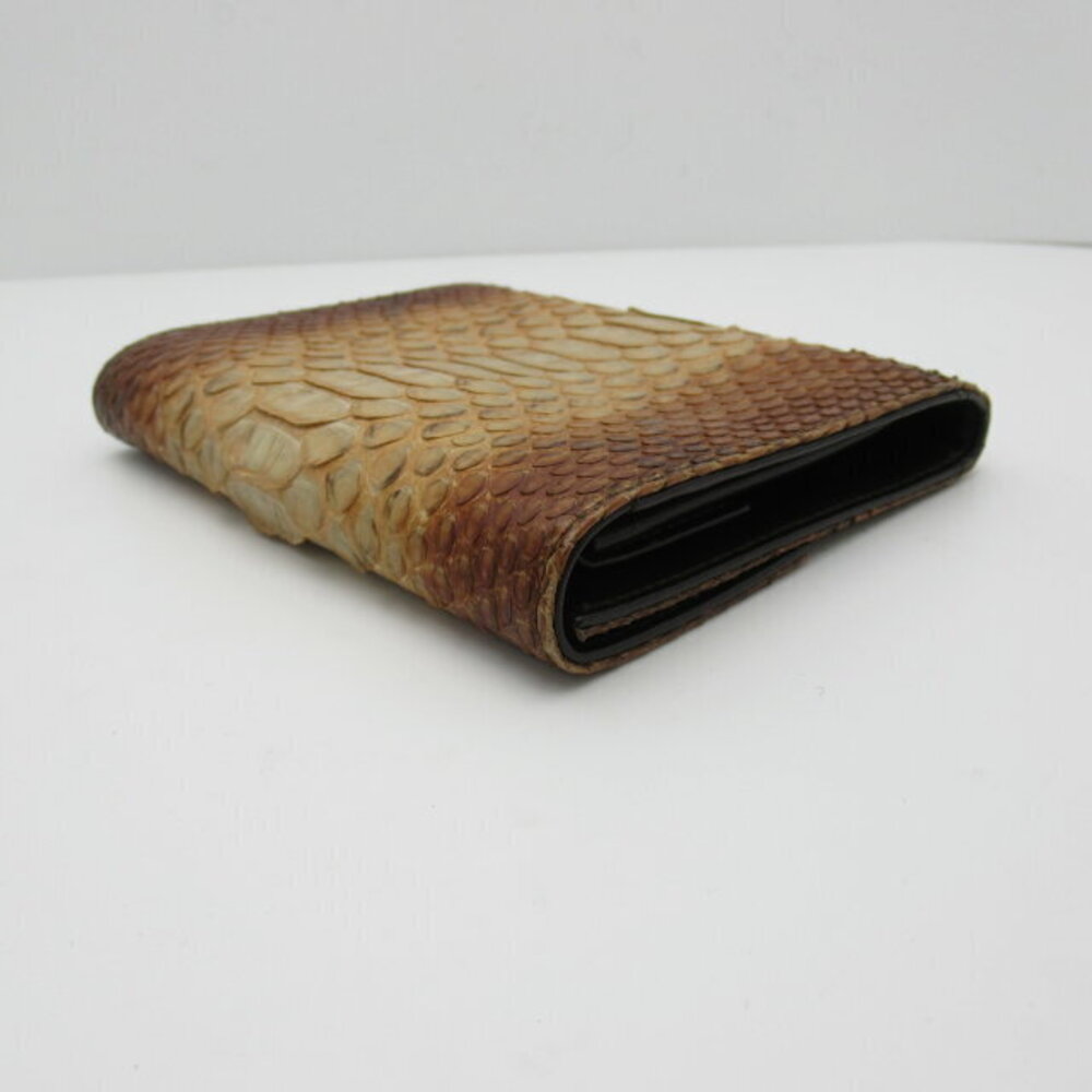 Prada bifold wallet brown python leather Wallet - image 4